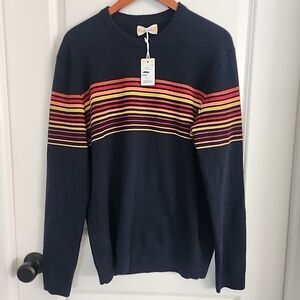 Marine Layer Archive Bear Valley Sweater Mens Size M Sky Captain Pullover NWT